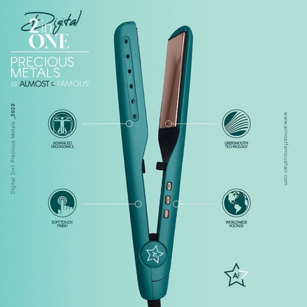 NIB Digital 2inONE flat and curling iron